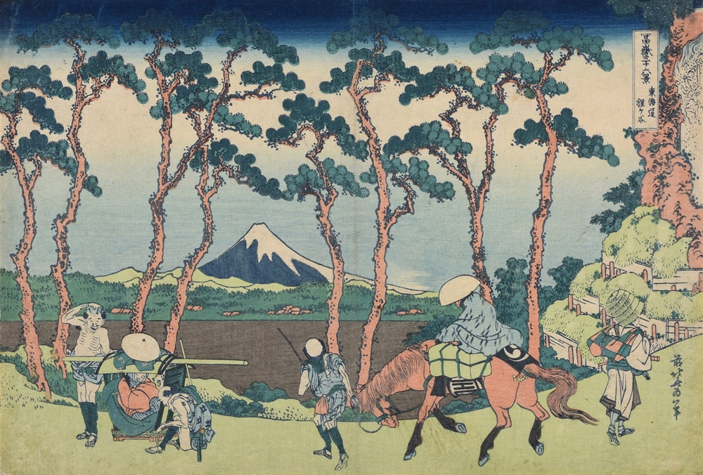 KATSUSHIKA Hokusai, Hodogaya on the Tōkaidō Road, from the series Thirty-six Views of Mount Fuji (Fugaku Sanjūrokkei)